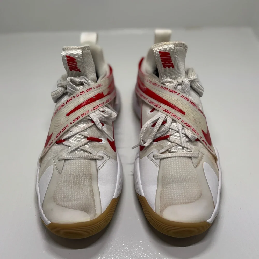 Nike React Hyperset Volleyball Shoes Women’s 6.5 White Red Gum Athletic Sneakers